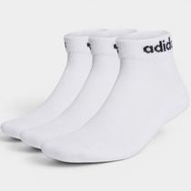 Kit 3 Pares Meia Adidas Linear Cano Baixo - Branco - 38/40 Kit 3 Pares Meia Adidas Linear Cano Baixo - Branco - 38/40
