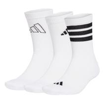 Kit 3 Pares Meia Adidas Logo Cano Médio Unissex