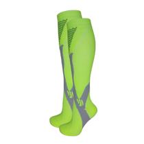 Kit 3 Pares Meia Alta Compressão 3/4 Corrida Ciclismo Circulação Esportiva