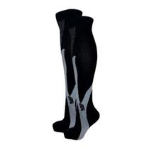 Kit 3 Pares Meia Alta Compressão 3/4 Corrida Ciclismo Circulação Esportiva