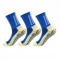 Kit 3 Pares Meia Antiderrapante Futebol Cano Médio Esportiva