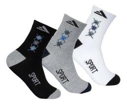 Kit 3 Pares Meia Automax Soket Cano Alto 40/46 (Sortido) Kit 3 Pares Meia Automax Soket Cano Alto 40/46 (Sortido)