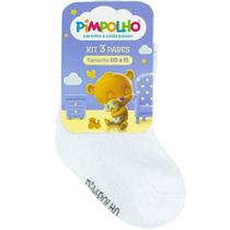 Kit 3 Pares Meia Cano ALTO Lisa Infantil Pimpolho Menino Menina 00 a 15