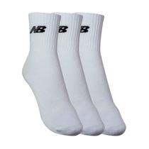 Kit 3 pares meia cano alto New Balance 39 a 42 Branca