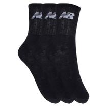 Kit 3 pares meia cano alto New Balance 39 a 42 Preta Kit 3 pares meia cano alto New Balance 39 a 42 Preta