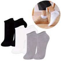 Kit 3 Pares Meia Cano Curto Masculino 40-46 Cores Sortidas Kit 3 Pares Meia Cano Curto Masculino 40-46 Cores Sortidas