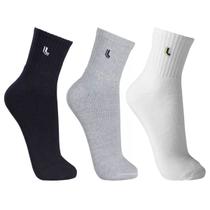 Kit 3 Pares Meia Cano Médio Lupo Unissex Algodão 37-44 Macia Kit 3 Pares Meia Cano Médio Lupo Unissex Algodão 37-44 Macia