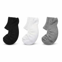 Kit 3 Pares Meia Canoa Macia Adulto Soft Tamanho 34-38 Cor:1 Preta, 1 Branca, 1 CinzaTamanho:34-38 Kit 3 Pares Meia Canoa Macia Adulto Soft Tamanho 34-38 Cor:1 Preta, 1 Branca, 1 CinzaTamanho:34-38
