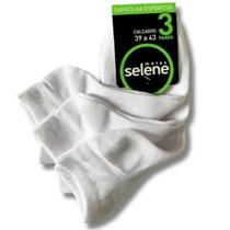 Kit 3 Pares Meia Esportiva Cano Longo Adulto Original Selene