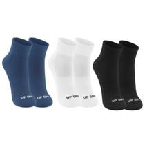 Kit 3 Pares Meia Esportiva Up Dry Anti Bolha Cano Médio Corrida Bike Ciclismo Caminhada Academia