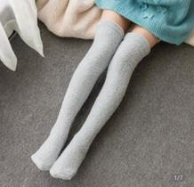 Kit 3 Pares Meia Felpuda Lisa Inverno Frio Cano Longo 70cm (36a41) Super Fofinha