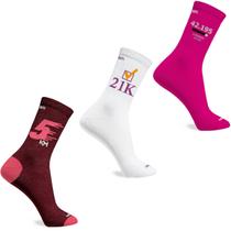 Kit 3 Pares Meia Feminina Performance Corrida Runner Sport Fitness