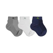 Kit 3 Pares Meia Infantil Baby Up 02025 Algodão Cano Médio