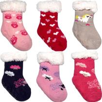 Kit 3 Pares Meia Infantil Forrada Pele De Carneiro Menino Kit 3 Pares Meia Infantil Forrada Pele De Carneiro Menino