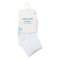 Kit 3 Pares Meia Lisa Branca Unissex Pimpolho