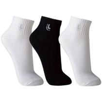 Kit 3 Pares Meia Lupo 3223-089 Algodão Cano Curto Plus Size Kit 3 Pares Meia Lupo 3223-089 Algodão Cano Curto Plus Size