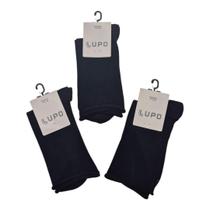 Kit 3 Pares Meia Lupo Sem Punho Preta Unissex Confortável Não Aperta Original Kit 3 Pares Meia Lupo Sem Punho Preta Unissex Confortável Não Aperta Original