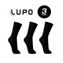 Kit 3 Pares Meia Lupo Sport Cano Longo Básica em Algodão com Calcanhar 3292 Kit 3 Pares Meia Lupo Sport Cano Longo Básica em Algodão com Calcanhar 3292