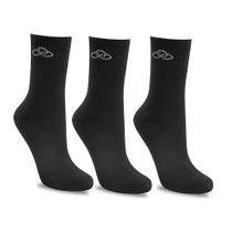 Kit 3 Pares Meia Olympikus Cano Médio Unissex Algodão
