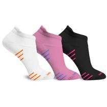 Kit 3 Pares Meia Performance Micro Invisível Runner Fitness