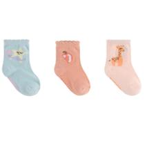 Kit 3 Pares Meia Presente Pimpolho 16-20 (6-12m) Menina