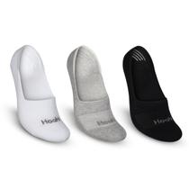Kit 3 Pares Meia Sapatilha Algodão Invisível com Silicone Hoahi Unissex