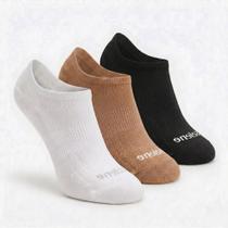 Kit 3 Pares Meia Sapatilha Feminina Esportiva Kit 3 Pares Meia Sapatilha Feminina Esportiva