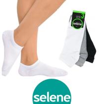 Kit 3 pares meia selene sapatilha esportiva 34 a 39 7730 Kit 3 pares meia selene sapatilha esportiva 34 a 39 7730