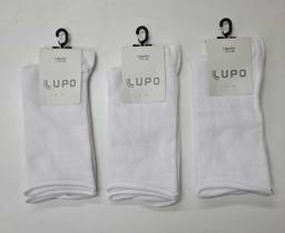 Kit 3 Pares Meia Sem Punho Brancas Unissex Algodão Lupo 1275-011.Tamanho 37 a 44. Kit 3 Pares Meia Sem Punho Brancas Unissex Algodão Lupo 1275-011.Tamanho 37 a 44.