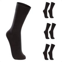 Kit 3 Pares Meia Social Masculino Cano Longo Confortável