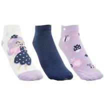 Kit 3 Pares Meia Soquete Infantil Bebê Menino Menina N.23 ao 26 Cia da Meia