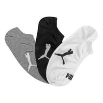 Kit 3 pares meia soquete puma masculino tamanho 39 ao 43