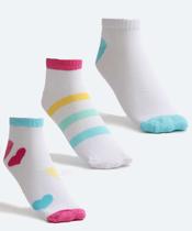 Kit 3 Pares Meias Cano Curto Feminina Marisa-66471 Kit 3 Pares Meias Cano Curto Feminina Marisa-66471