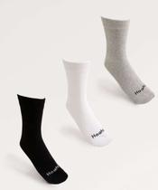 Kit 3 Pares Meias Cano Longo Feminina-78052