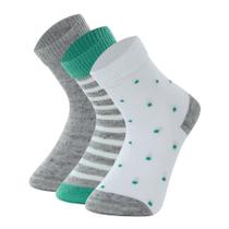 Kit 3 Pares Meias Cano Médio Bebê Mash Infantil