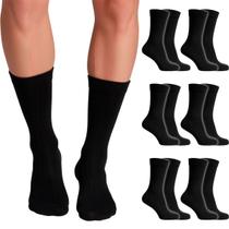 Kit 3 Pares Meias Casual Social Casual Algodão Cano Alto Confortável Clássica Elegante Masculina