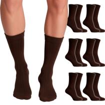 Kit 3 Pares Meias Casual Social Casual Algodão Cano Alto Confortável Clássica Elegante Masculina Tamanho:Tamanho Único 3