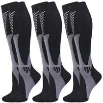Kit 3 pares meias compressão alivia dor pés fascite plantar anti varizes Kit 3 pares meias compressão alivia dor pés fascite plantar anti varizes