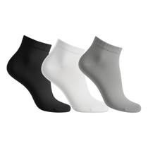 Kit 3 Pares Meias de Algodão Classic Cano Curto Unissex Sortida Kit 3 Pares Meias de Algodão Classic Cano Curto Unissex Sortida