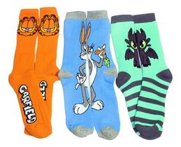Kit 3 Pares Meias Divertidas Personagens Adulto Juvenil