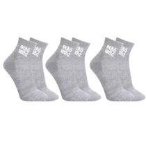 Kit 3 Pares Meias Ecko Unltd Cano Médio Feminino Cinza