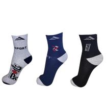 Kit 3 Pares Meias Esportiva Academia Masculina Cano Longo Kit 3 Pares Meias Esportiva Academia Masculina Cano Longo