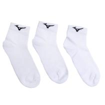 Kit 3 Pares Meias Esportivas Mizuno Cano Curto Branco Kit 3 Pares Meias Esportivas Mizuno Cano Curto Branco