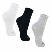 Kit 3 Pares Meias Infantil Cano Curto Centope Escola Básica