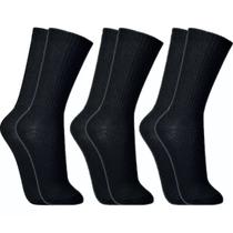 Kit 3 Pares Meias Lupo Cano Alto Longo Masculina Feminina Algodão Calcanhar Verdadeiro Original 3292