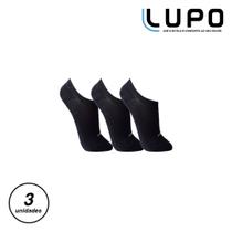 Kit 3 Pares Meias Lupo Cano Curto Soquete Algodão Unissex Original