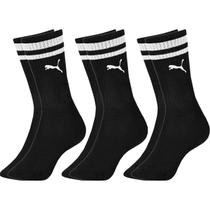 Kit 3 Pares Meias Puma Cano Alto Masculina Algodão Meia Masculina Feminina Academia Sport Original