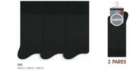 Kit 3 pares meias Social Selene Masculina Poliamida 3030 Kit 3 pares meias Social Selene Masculina Poliamida 3030