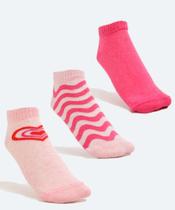 Kit 3 Pares Meias Soquete Feminina Estampadas Marisa-70244