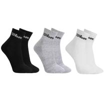 Kit 3 Pares Meias Wilson Cano Médio Masculino Adulto 38-43